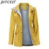 BITCED Autumn/Winter Detachable Hood Trench Coat Plus Size Women's Raincoat
