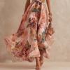 European and American Summer New Women's Clothing Digital Printing Temperament Elegant Slanted Shoulder Sleeveless Dress