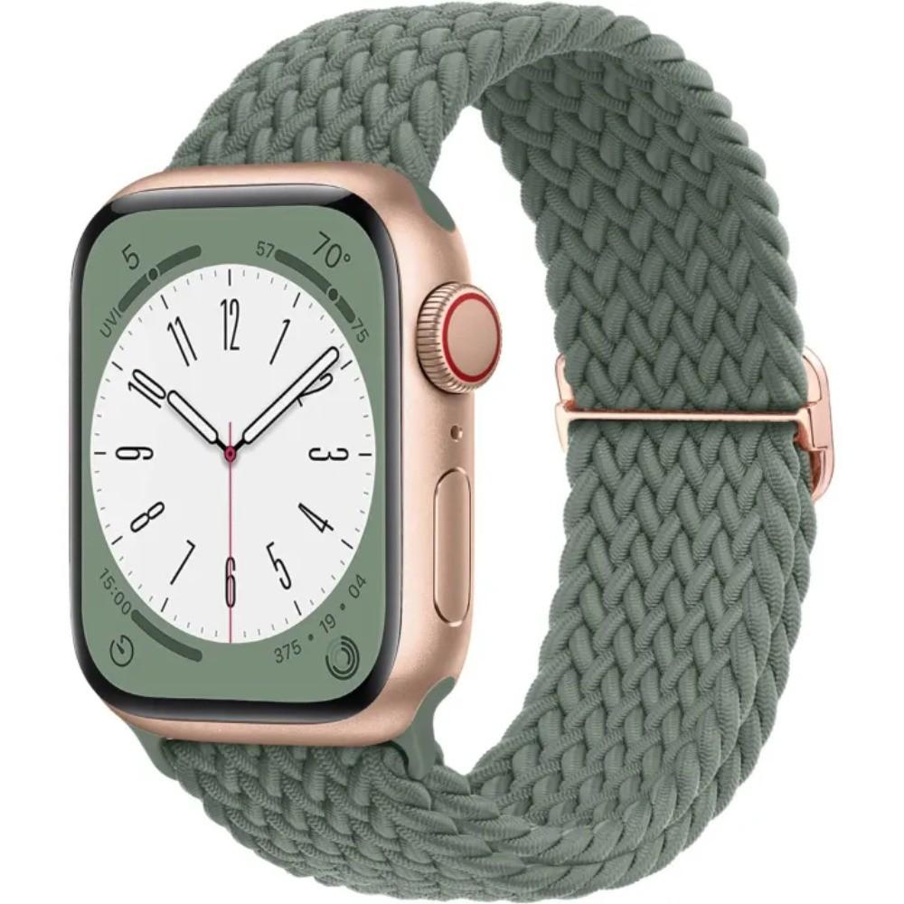 Braided Bracelet for Apple Watch Ultra 3 2 49mm 11 10 42/46mm Nylon Elastic Belt Bracelet for 9 8 7 41mm/45mm 6 5 4 SE3 40/44mm