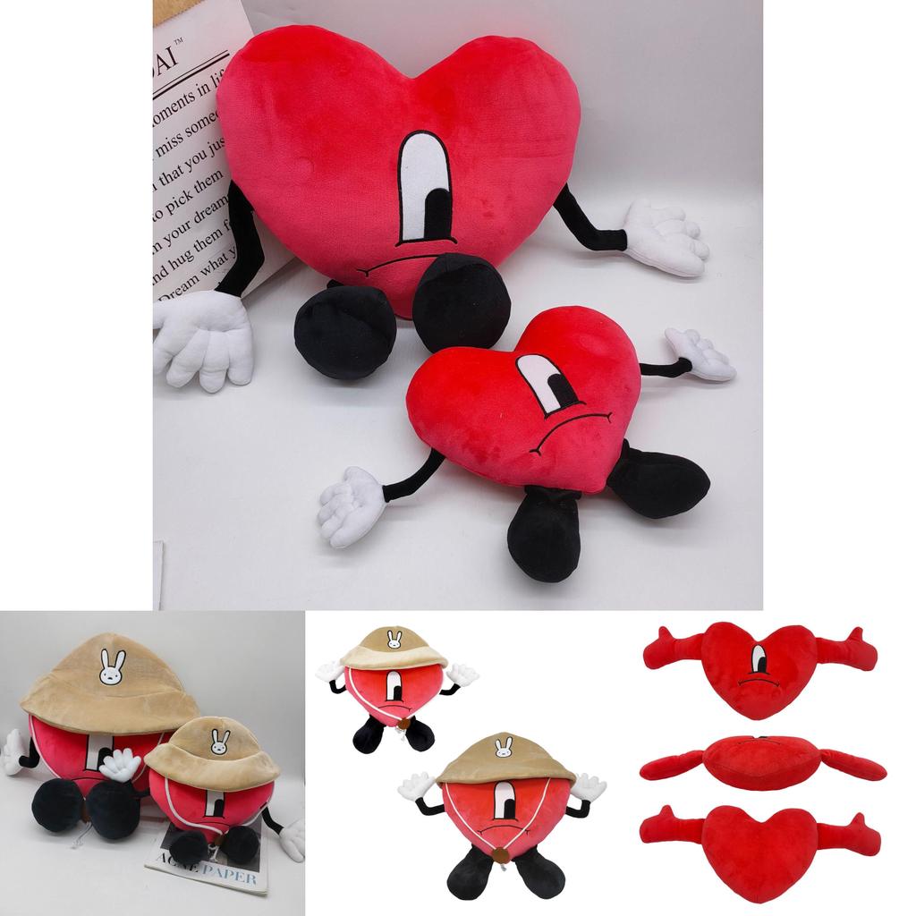 Un Verano Sin Ti Bad Bunny Plush Toy Soft And Durable Heart-shaped Pillow For Kids And Adults