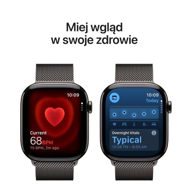 Watch Series 11 GPS + Cellular 46mm Slate Titanium Case with Slate Milanese Loop M/L