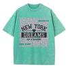 New York Dreams Printing Female T-Shirt Fashion Casual Tshirt Street Hip Hop Wash Short Sleeve Summer Comfortable Clothes