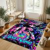 Personalized Crystal Velvet Carpet,Jujutsu Kaisen Custom Printed Name, Plush Area Rug For Home Indoor Decor