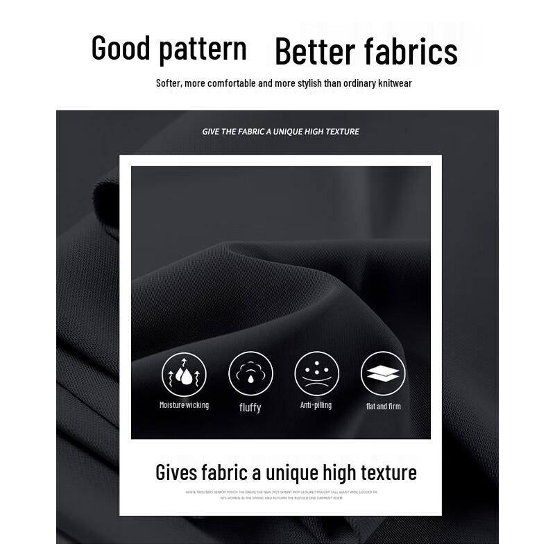 MiiOW Women's Black High-Waist Draped Wide-Leg Suit Pants