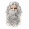 White Beard Santa Beard Wig Full Set Beard And Wig Set Combo Santa Claus Beard Wig  Christmas Party