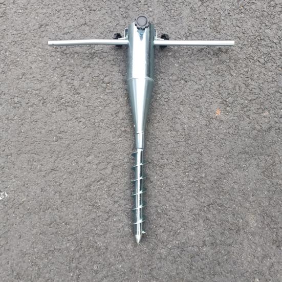Terras Parasolhouder Inschroefbare Grondpen Heavy Duty Weerbestendig Buiten Strand Zand Tuin Gazon Parasolstandaard Parasolvoet Grondspies