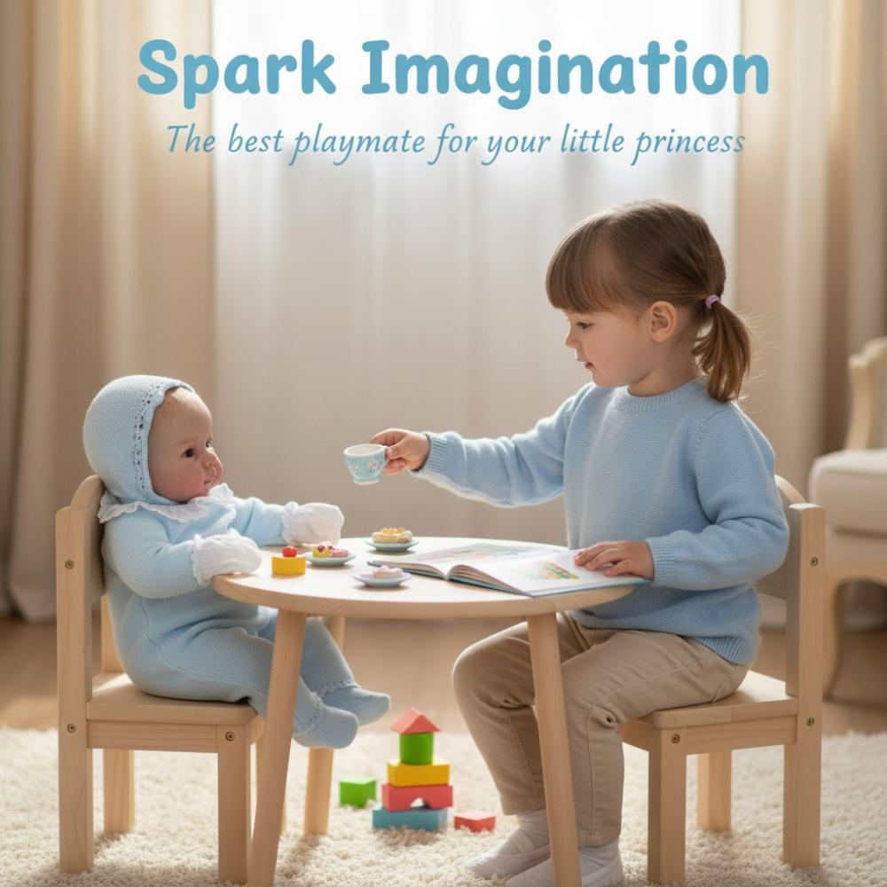 Realistic 19 Inch Simulation Dolls Julietta Soft Touch Cloth Body Newborn Dolls Handmade Painting Hair Alive Bebe Reborn Dolls for Kids Holiday Gift