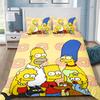 Copripiumino Federa Set Biancheria da Letto Cartone Animato S-Simpsonss Adulto Ragazzo Ragazza Decorazione Camera da Letto Regalo per Bambini Singolo Matrimoniale Grande Taglia