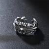 Fashionable Retro Cross Punk Ring Women's Simple Trendy High-end Temperament Open Index Finger Ring