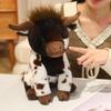 Simulated Sitting Cow Plush Toy, Black and White Cow Doll, Wild Forest Animal Children's Doll