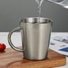 Cana de apă pentru copii din oțel inoxidabil 304 cu mâner, cană drăguță cu strat dublu pentru băut, veselă, anti-opărire, cană pentru lapte pentru copii