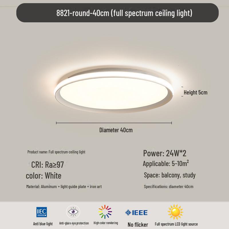 

Светодиодный потолочный светильник полного спектра - защита глаз, отсутствие мерцания, анти-синий свет для гостиной, спальни, детской комнаты Three Color