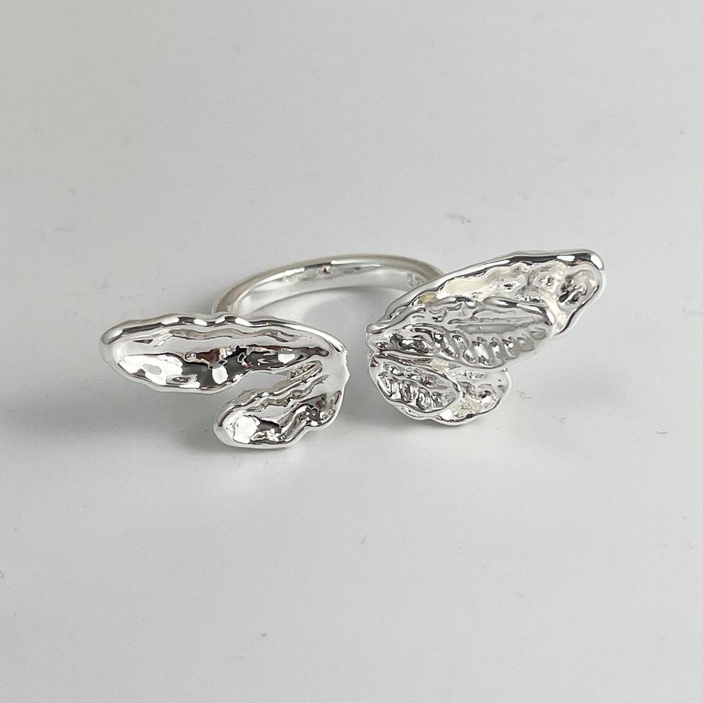 Xiaomi 925 Sterling Silver Rings For Women Geometric Fine Jewelry Finger Adjustable Simple Wide Diamond Ring For Party Birthday Gift