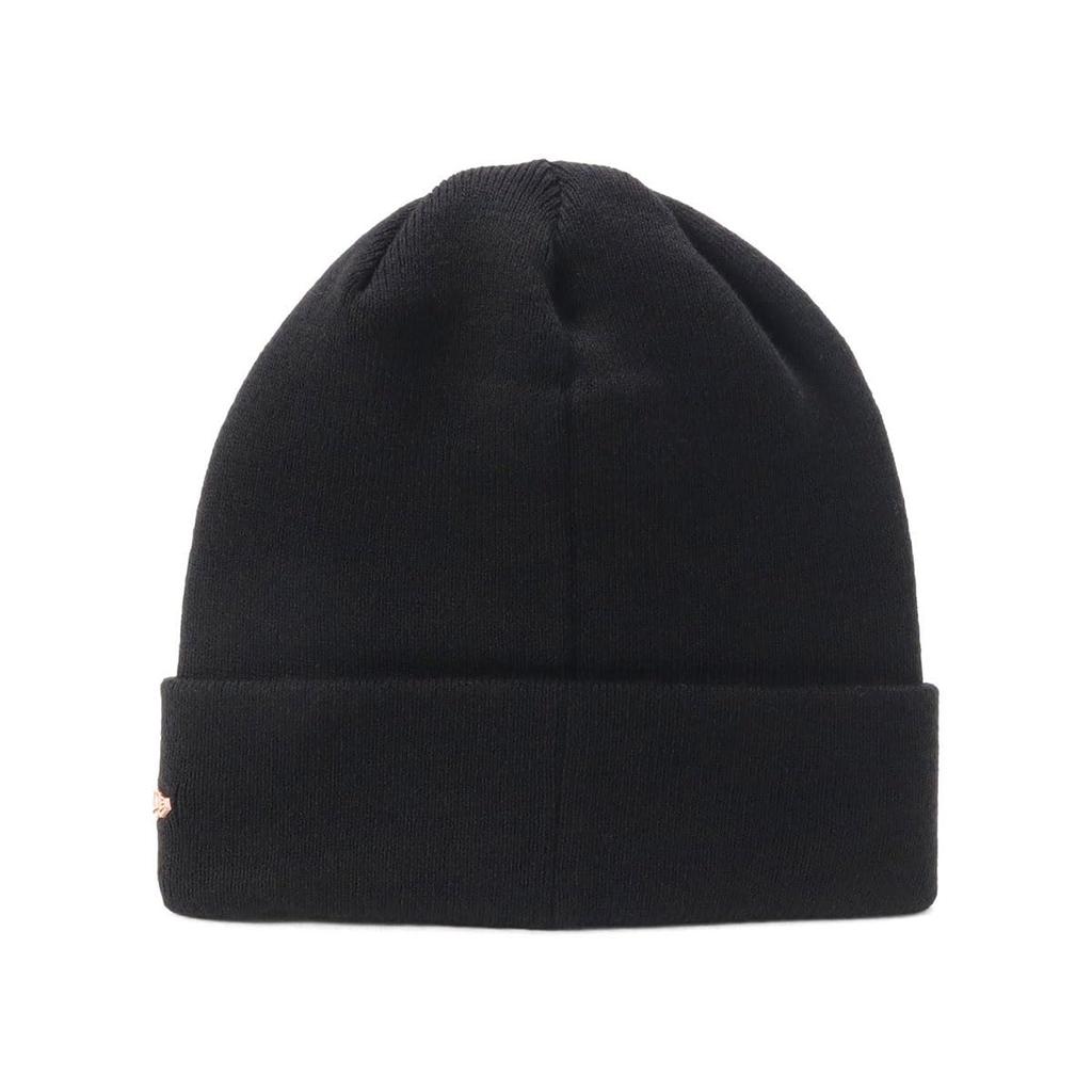 [New Era] Knit Cap Cuff Metal Badge BlackBronze FREE BACIC CUFF KNIT METAL FLAG BLK COP