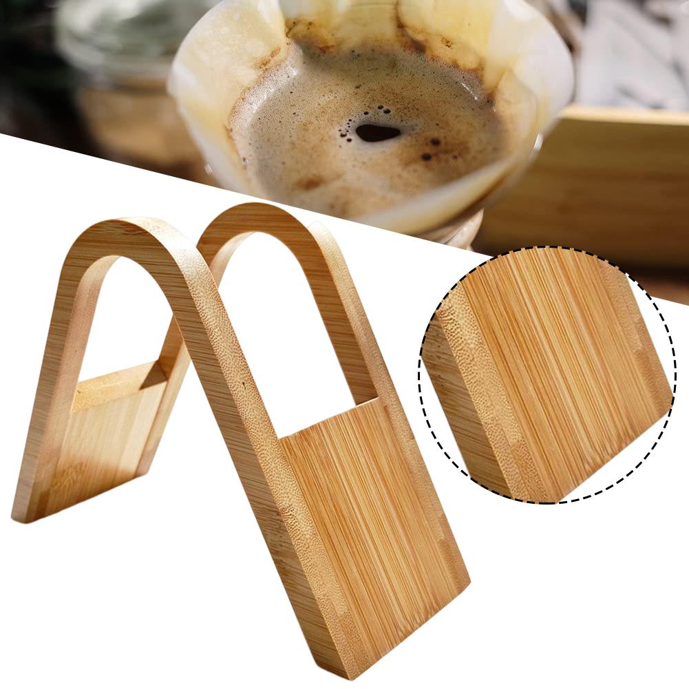 Simple Wood Coffee Filters Holder Saving Space Coffee Paper Storage Shelf For Coffee Shop