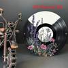 Metal Wall Art Vinyl Record Flower Poster Home Decor