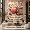 Valentine Love (69) Theme Custom Tapestry Personalized Custom Name Text Wall Hanging Tapestry Home Decor Background Cloth