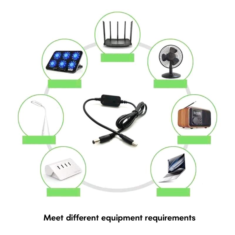 Direct Current Power Supply Adapters Wall PlugChargerPD5V-12V-20V To Direct Current Power Cord Type C for Laptops