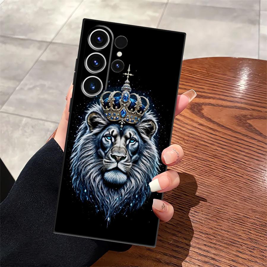 

Чехол для телефона Funda для Samsung Galaxy S20 Note 20 Ultra 8 9 10 S24 Plus S10 S9 S21 FE S23 S25 Ultra Крутое Животное Тигр Лев Galaxy S24