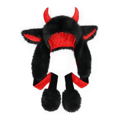 Winter Warm Plush Earflap Hat for All Age Cartoon Animal Yak Ear Hat Outdoor Activity Hat Windproof Headwear Party Hat