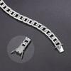 Bracciale a catena rettangolare con diamanti intermedi per donna S925 Argento Catena cubana Hip-hop Temperamento semplice Luce Lusso di alta qualità Regalo di compleanno