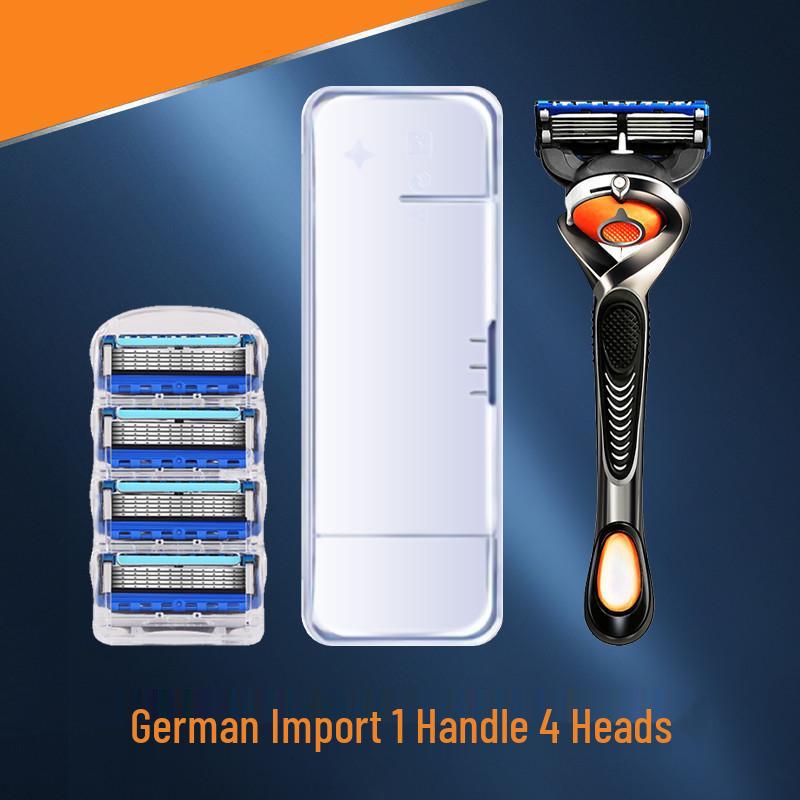 Durable Blue 5-Layer Rotating Razor: Waterproof, Scratch-Resistant, Sharp, Portable
