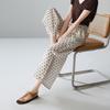 SOFSIL 2026 Summer Polka Dot High-Waist Wide-Leg Cropped Pants