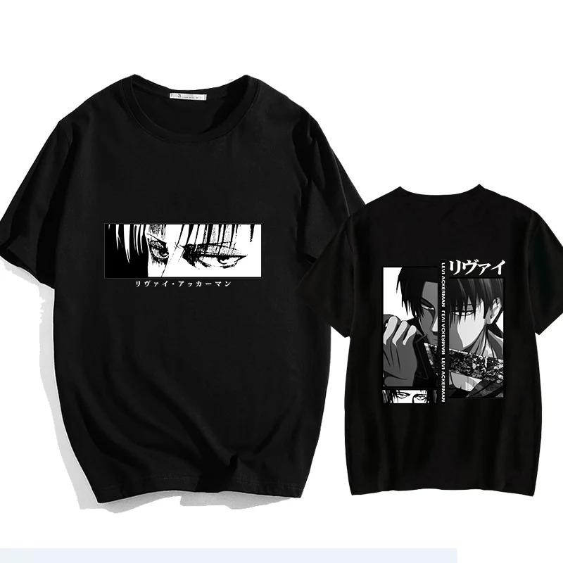 

Hot sale Japanese Anime Levi Ackerman Graphic Print T-Shirt Men Women Streetwear Y2K Harajuku Fashion Loose Casual Oversized Top Summer New Tee 4XL