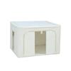 Tianshan Cotton and Linen Foldable Storage Box with Steel Frame & Washable PP Bottom for Clothes & Quilts