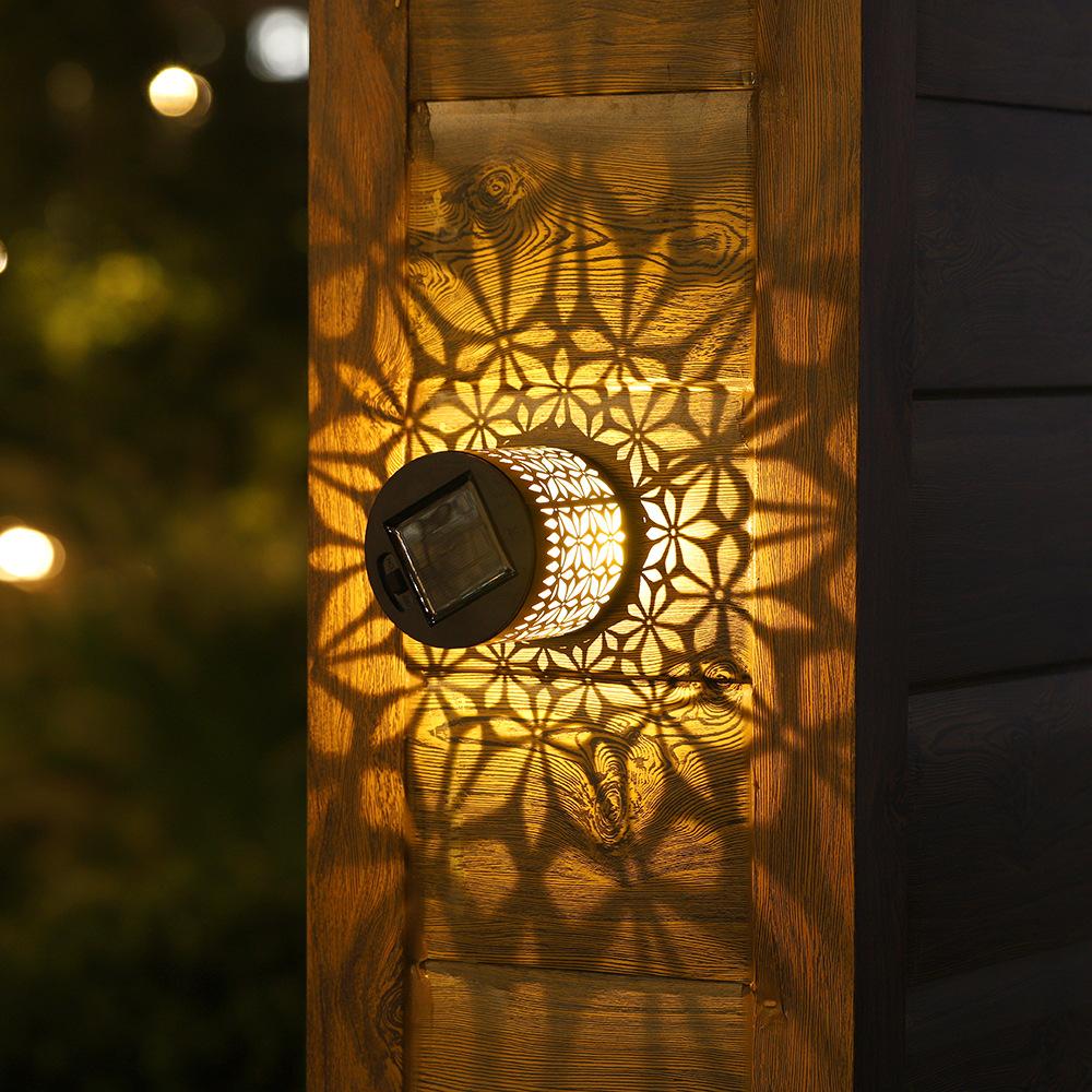 1/2/4PCS Solar-Powered peony Lantern Light Wall Lamp Outdoor Garden Patio Walkway Decorations Lighting for Garden Decor