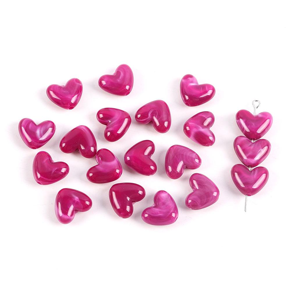 Acrylic Smudge Love Beaded Imitation Jade Straight Hole Bulk Diy Necklace Bracelet Hairpin Jewelry Accessories Material