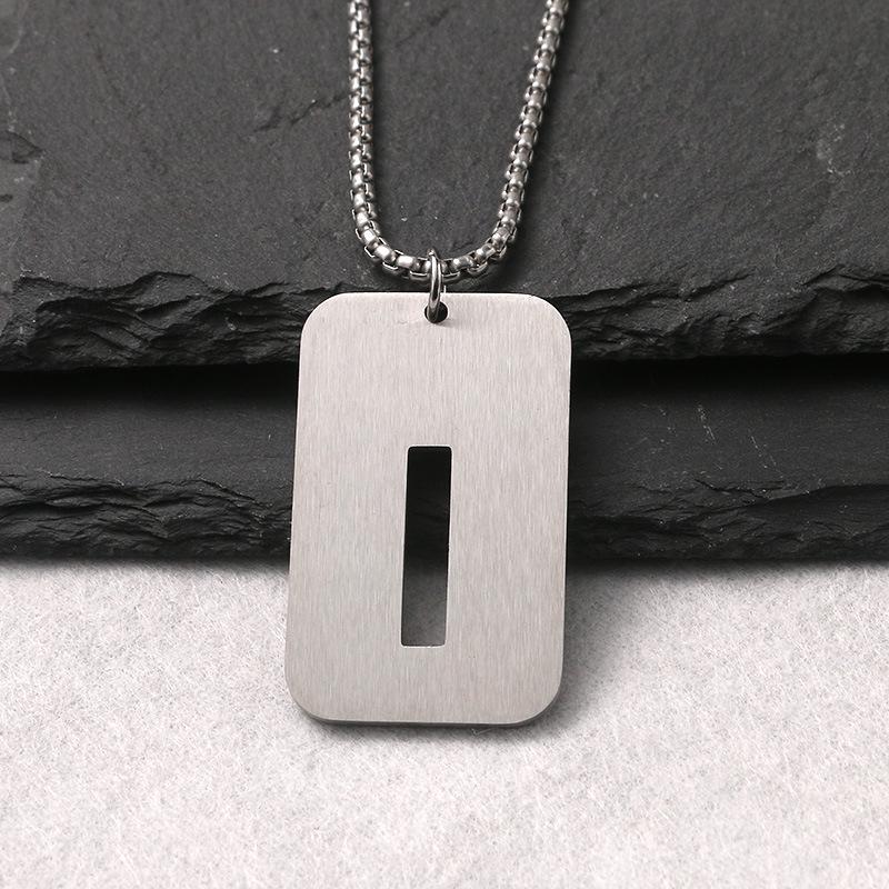 Personalized 2024 Stainless Steel Dog Tag Necklace: Hip Hop Style Long Chain for Couples
