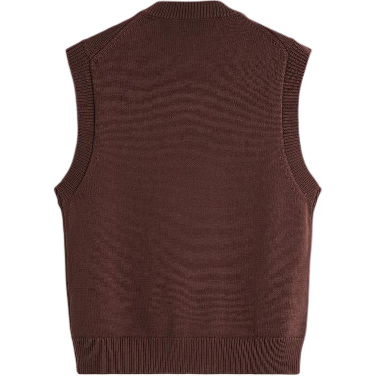 Zara Origins Speciální kolekce Jednobarevný ležérní svetr s výstřihem do V bez rukávů Pánský svetr Hluboce lilkový 9598430-667