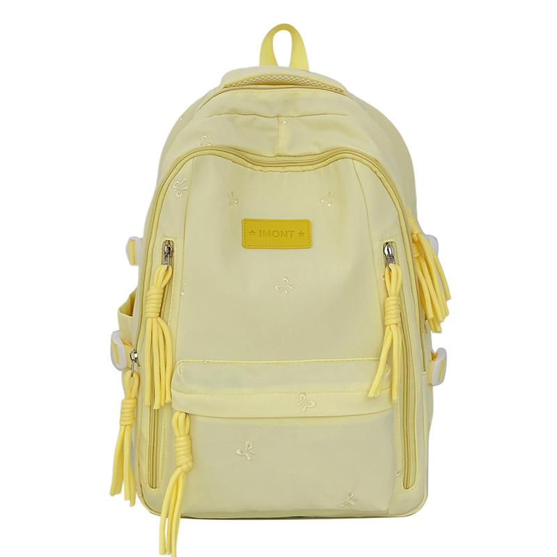Schoolbag hot sale high value new Japanese ins fresh sweet candy color butterfly backpack junior high school students light shoulders