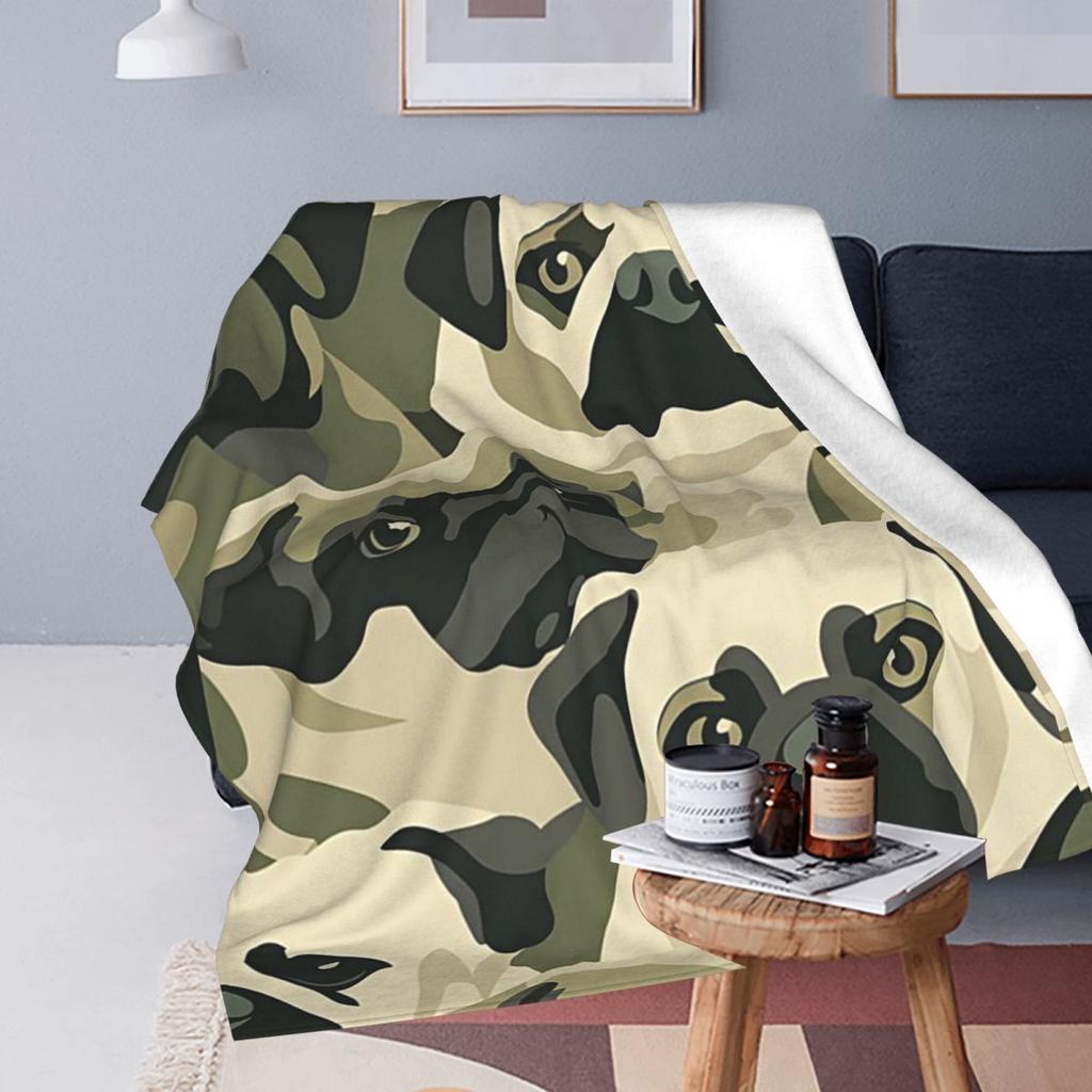 Dog Sherpa Cute Pug Dog Animal Theme  Blanket Fleece Sofa Throw Blanket Lightweight for Bedroom Office Throws Bedspread Quilt