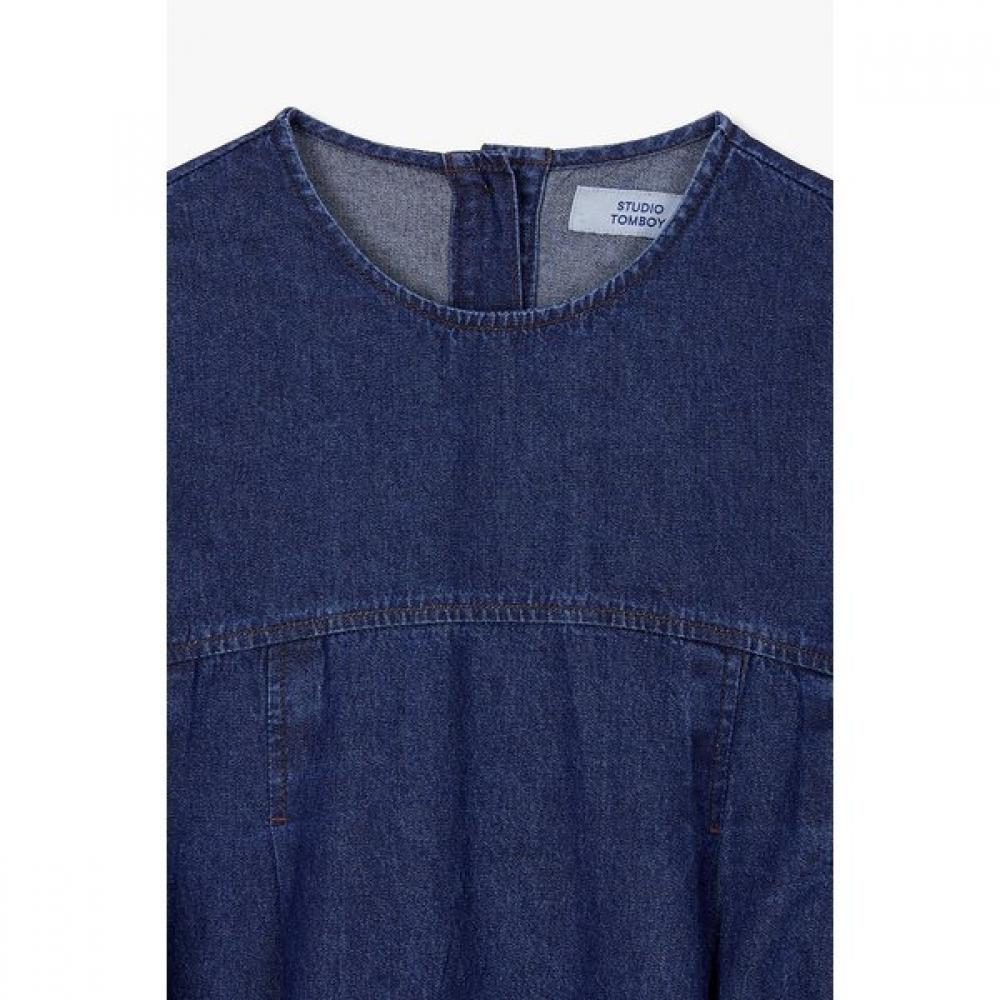 STUDIO TOMBOY Waist Strap Denim Tunic Dress 9105341107