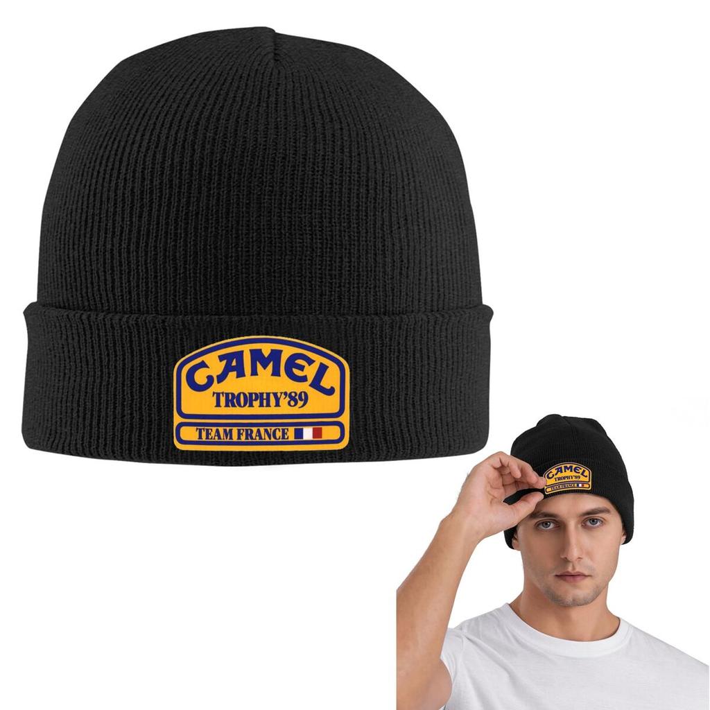 Camel Trophy Warm Knitted Cap Hip Hop Bonnet Hat Autumn Winter Outdoor Beanies Hats for Unisex Adult