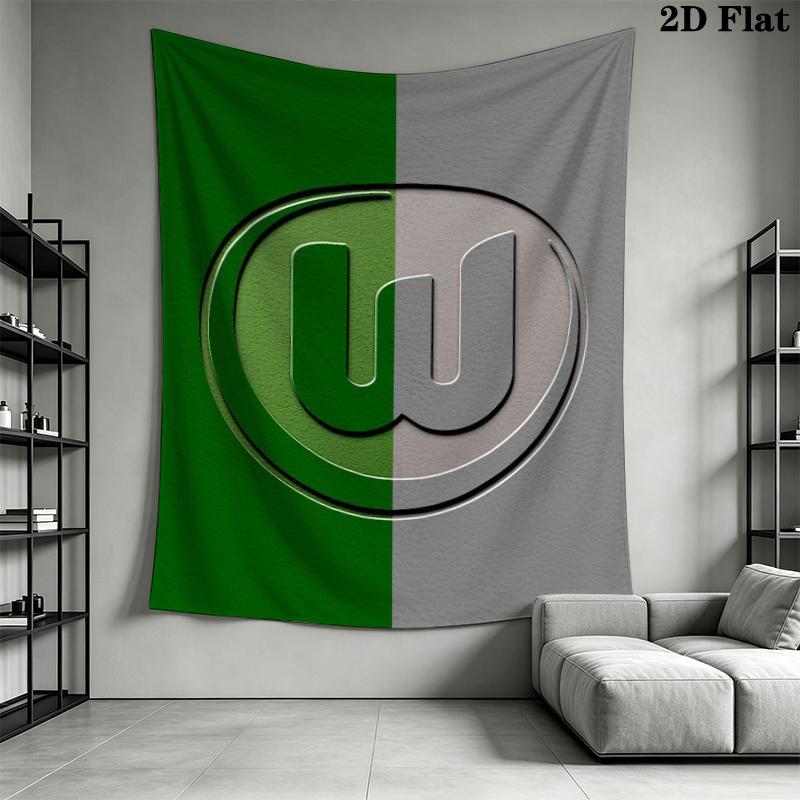 VfL Wolfsburg Wall Tapestry Aesthetic Wall Hanging Printed Fabric Blanket Decorative Tapestries for Bedroom Living Room Home Decor
