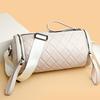 Spring and Summer New High-end Diamond Grid Crossbody Bag, Women's Versatile Single Shoulder Crossbody Cylindrical Bag, Pillow Bag