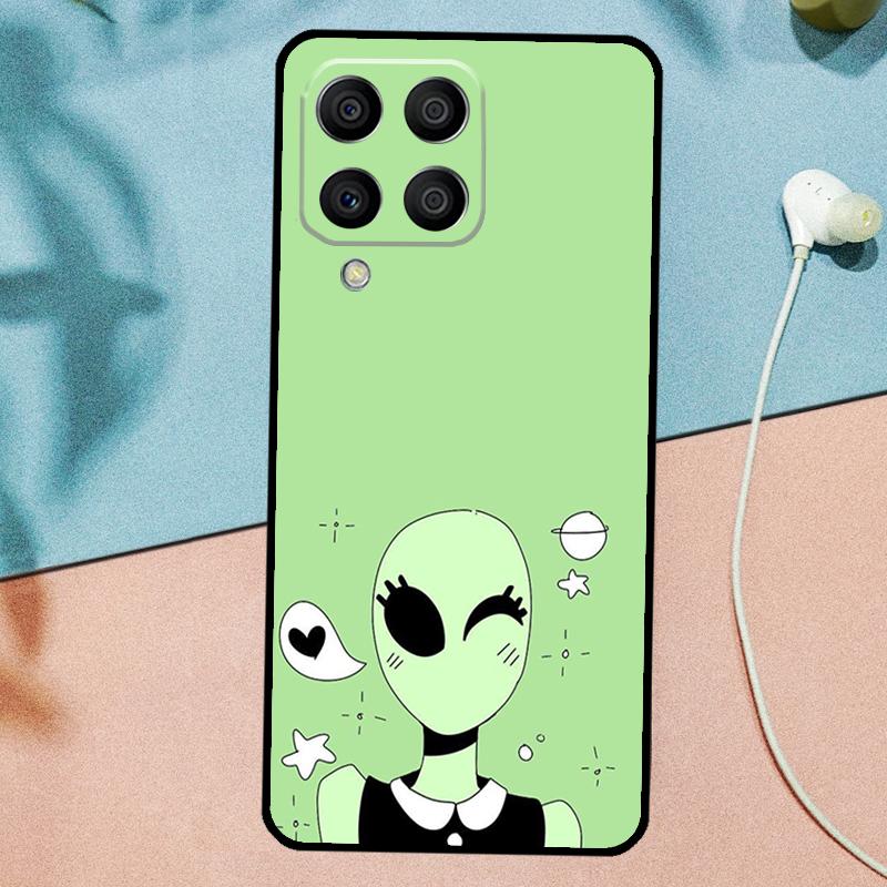 Aesthetics Cute Cartoon Alien For Samsung Galaxy M14 M34 M54 M20 M06 M16 M12 M13 M15 M35 M55 M33 M53 M21 M31 M32 M52 Case