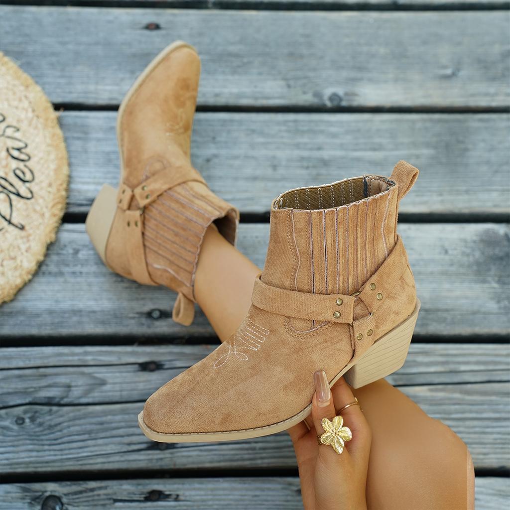 Women Ankle Boots Luxury High Quality Dress Shoes Women Outdoor Elegant High Heels Shoes Designer Chelsea Boots Women