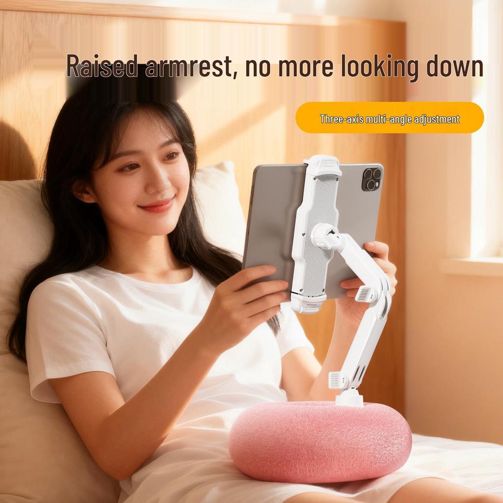 Plush Cushion Tablet & Phone Stand for Bed - Ideal for Watching Videos