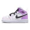 Air Jordan 1 Mid TD Barely Grape Baby Sneakers Purple Black White DQ8425-501