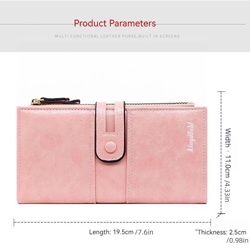 Fashion Wallets for Women Long Slim Credit Card Holder Clutch Wallet Minimalist Coin Purse Brand Classic Zipper Wallets