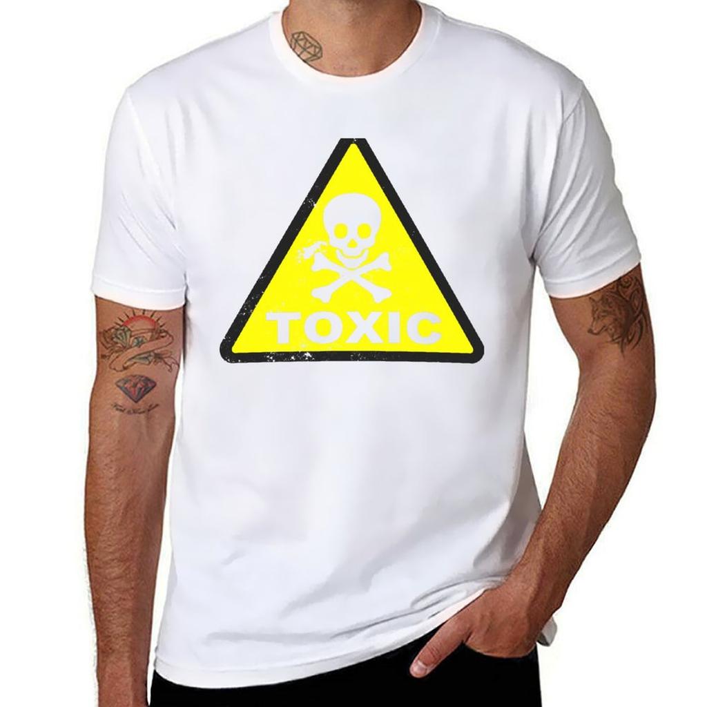 Graphic Toxic Unisex Shirts Toxic Tees Anime Sign T Toxic Shirts for T Caution Yellow for Skull TShirt Unisex