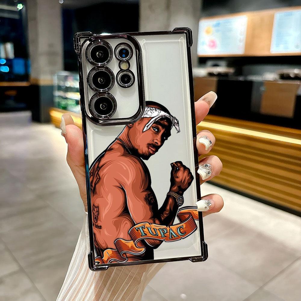 

2PAC Tupac Rapper Coque For Galaxy S26 Ultra Phone Case For Samsung S26 S25 S24 S23 S21 Ultra S20 FE S25 Plus 5G Silicone Cover Galaxy S20 Ultra