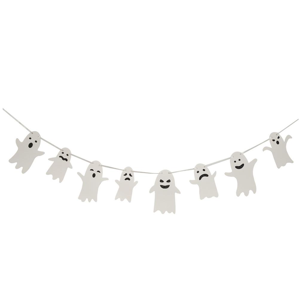 2026 Newest Halloween Party Cute Ghost Garlands Ghost Festival Party DIY Trick Or Treat Party Boo Happy Halloween Party Decor
