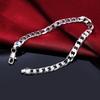 Trendy   Copper 4mm Flat Sideways Chain Jewelry Set For Women - Bracelets And Necklaces For Fashion Party Wedding
