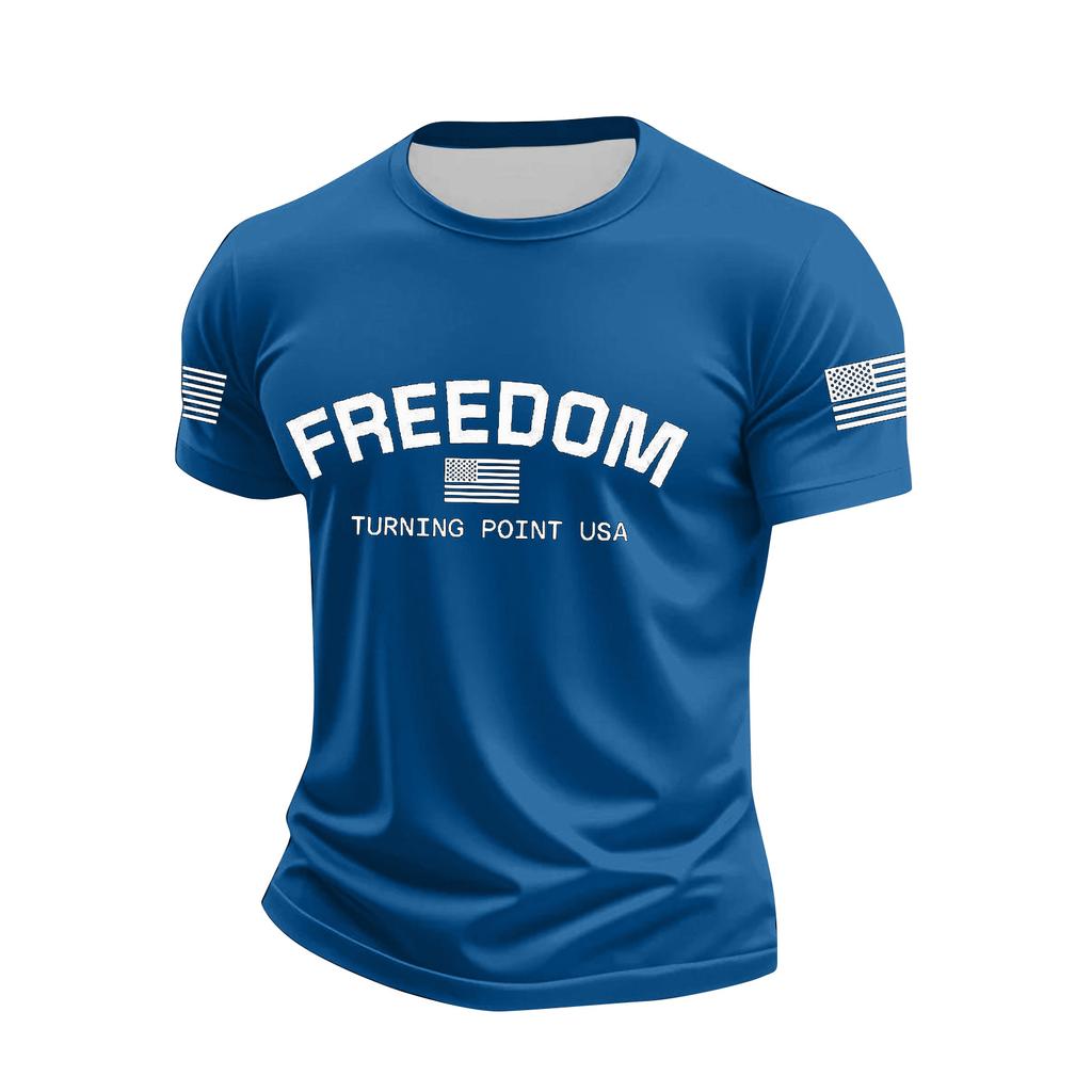 Pánské tištěné tričko s krátkým rukávem Pánský volný ležérní top s krátkým rukávem