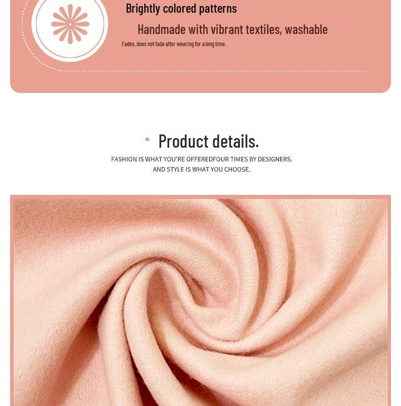 Versatile Women's Winter Wool Scarf: Thick, Monochrome, Long Tassel Shawl